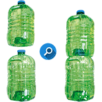 PET and rPET high-capacity containers